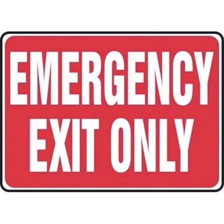 Accuform Exit Sign, Adhesive Dura-Poly, 14 in W, 10 in H MEXT420XV